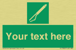 Custom sign safe condition Line throwing appliance